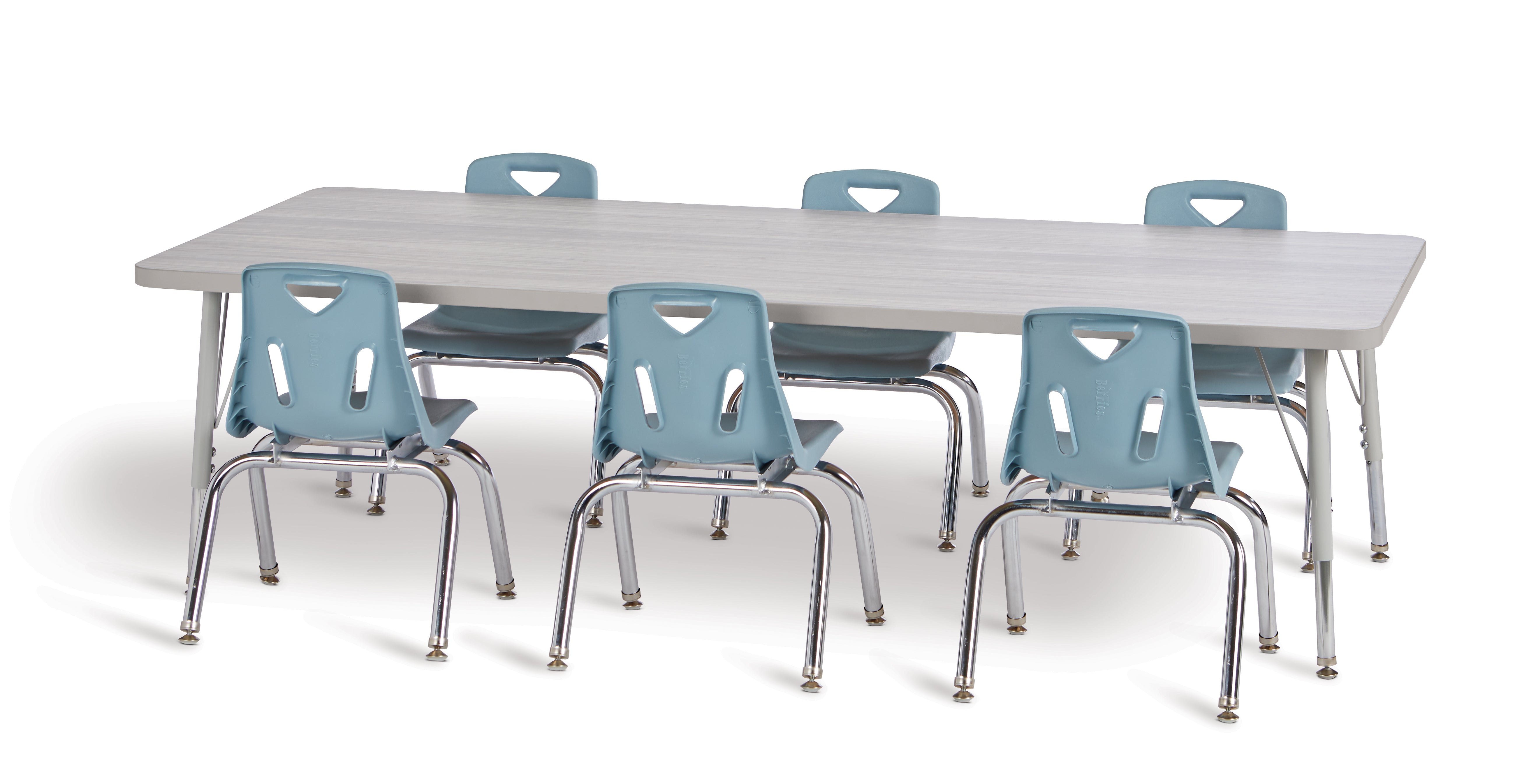 Berries® Rectangle Activity Table - 24" X 48", A-height - Driftwood Gray/Gray/Gray