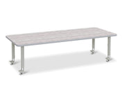 Berries® Rectangle Activity Table - 30" X 72", Mobile - Driftwood Gray/Gray/Gray