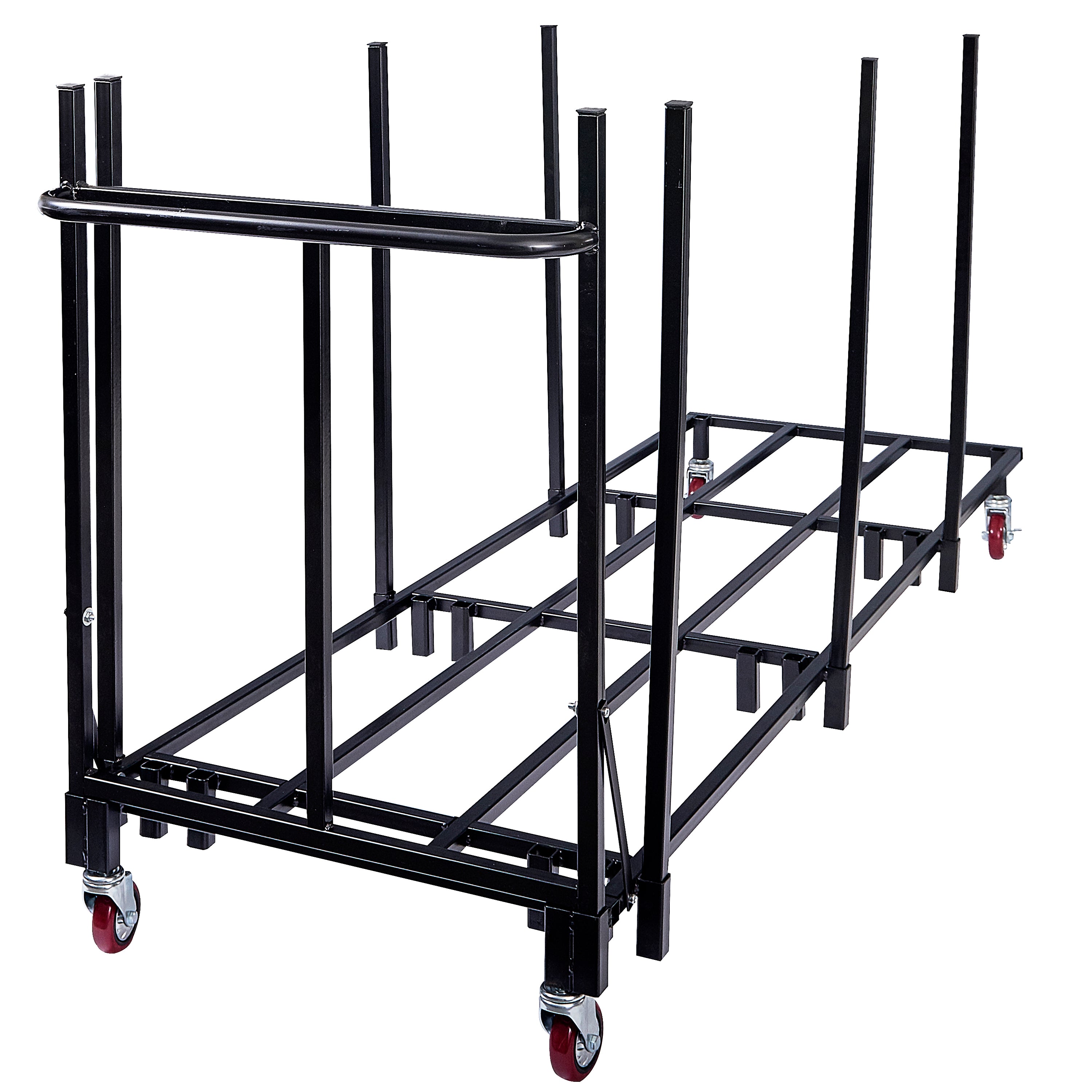 iGear™ Folding Table Cart, 20 Table Capacity, Steel - Black