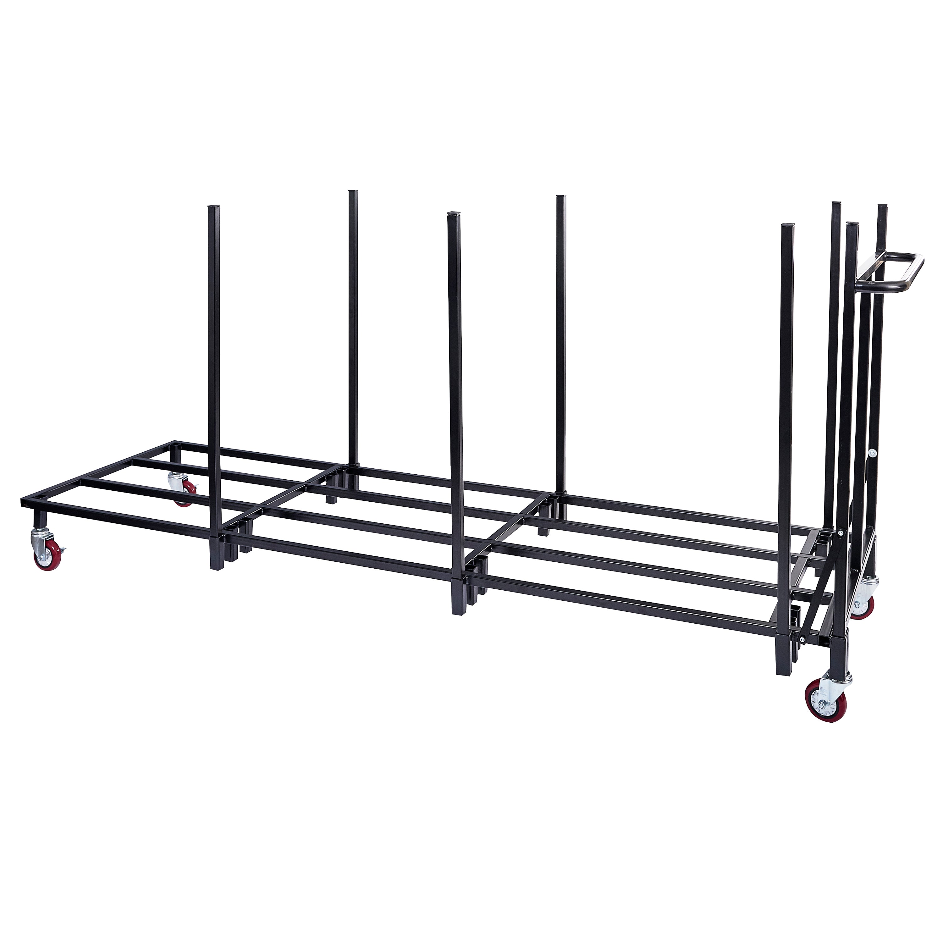 iGear™ Folding Table Cart, 20 Table Capacity, Steel - Black