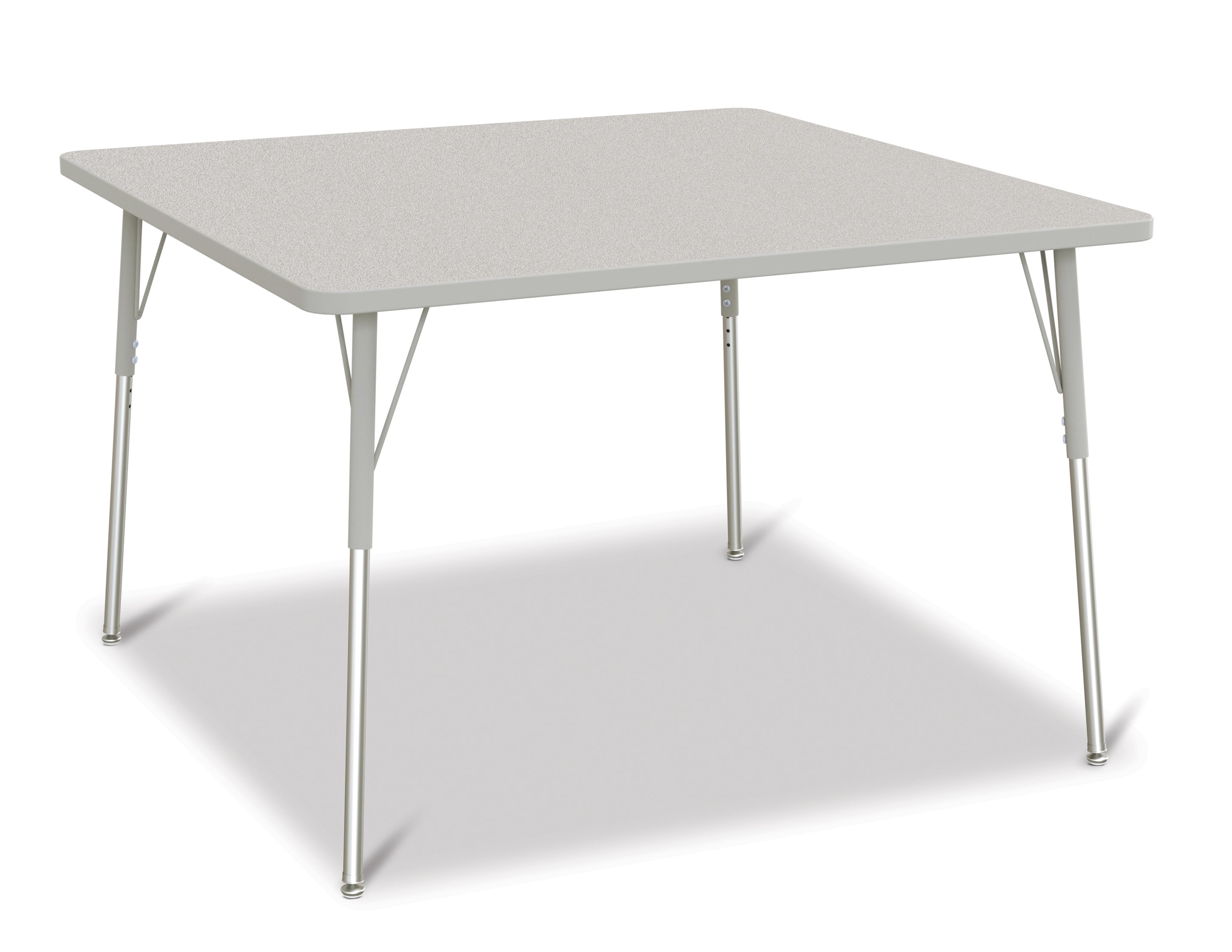 Berries® Square Activity Table - 48" X 48", A-height - Freckled Gray/Gray/Gray