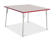 Berries® Square Activity Table - 48" X 48", A-height - Freckled Gray/Red/Gray