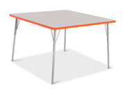 Berries® Square Activity Table - 48" X 48", A-height - Freckled Gray/Orange/Gray