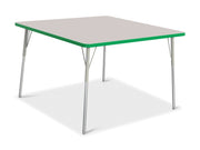 Berries® Square Activity Table - 48" X 48", A-height - Freckled Gray/Green/Gray