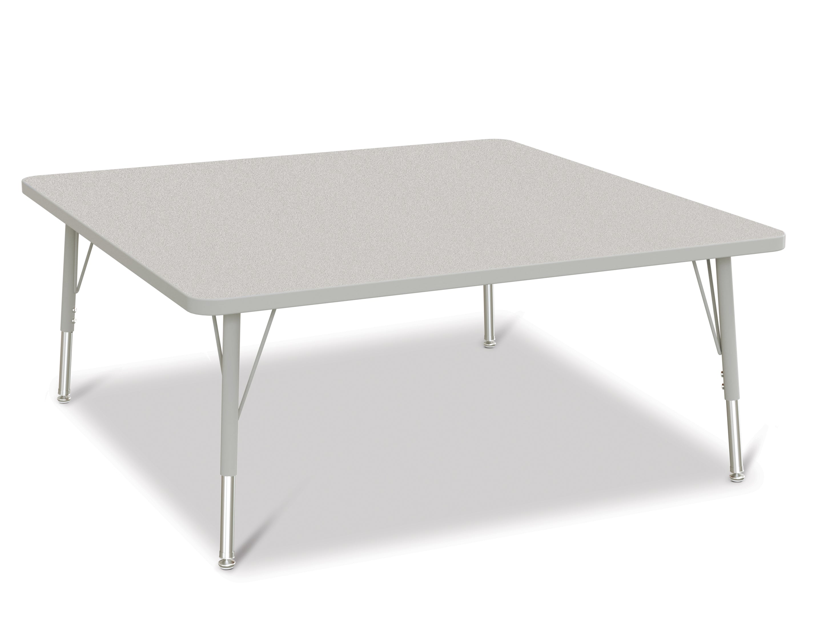 Berries® Square Activity Table - 48" X 48", E-height - Freckled Gray/Gray/Gray
