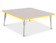 Berries® Square Activity Table - 48" X 48", E-height - Freckled Gray/Yellow/Gray