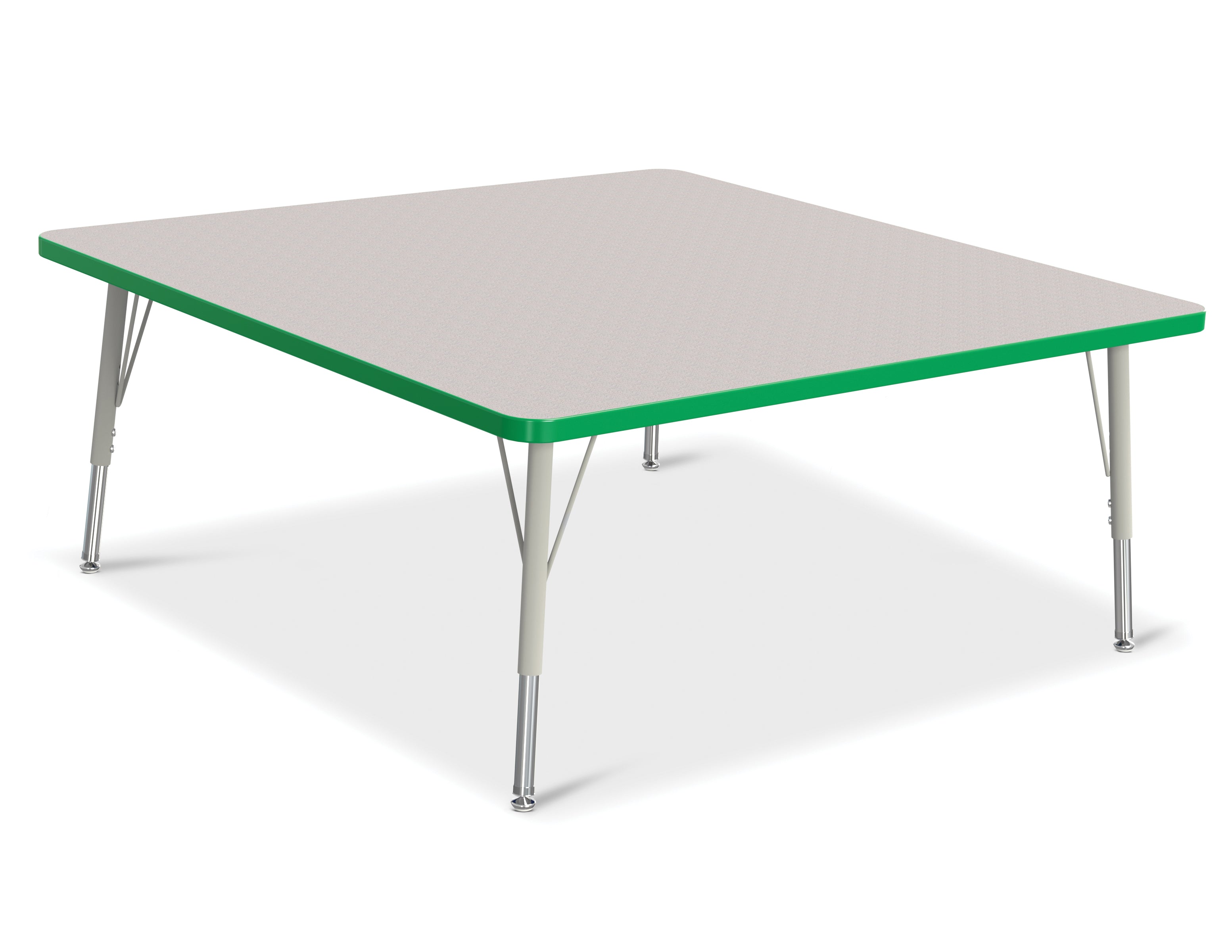 Berries® Square Activity Table - 48" X 48", E-height - Freckled Gray/Green/Gray