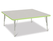 Berries® Square Activity Table - 48" X 48", E-height - Freckled Gray/Key Lime/Gray