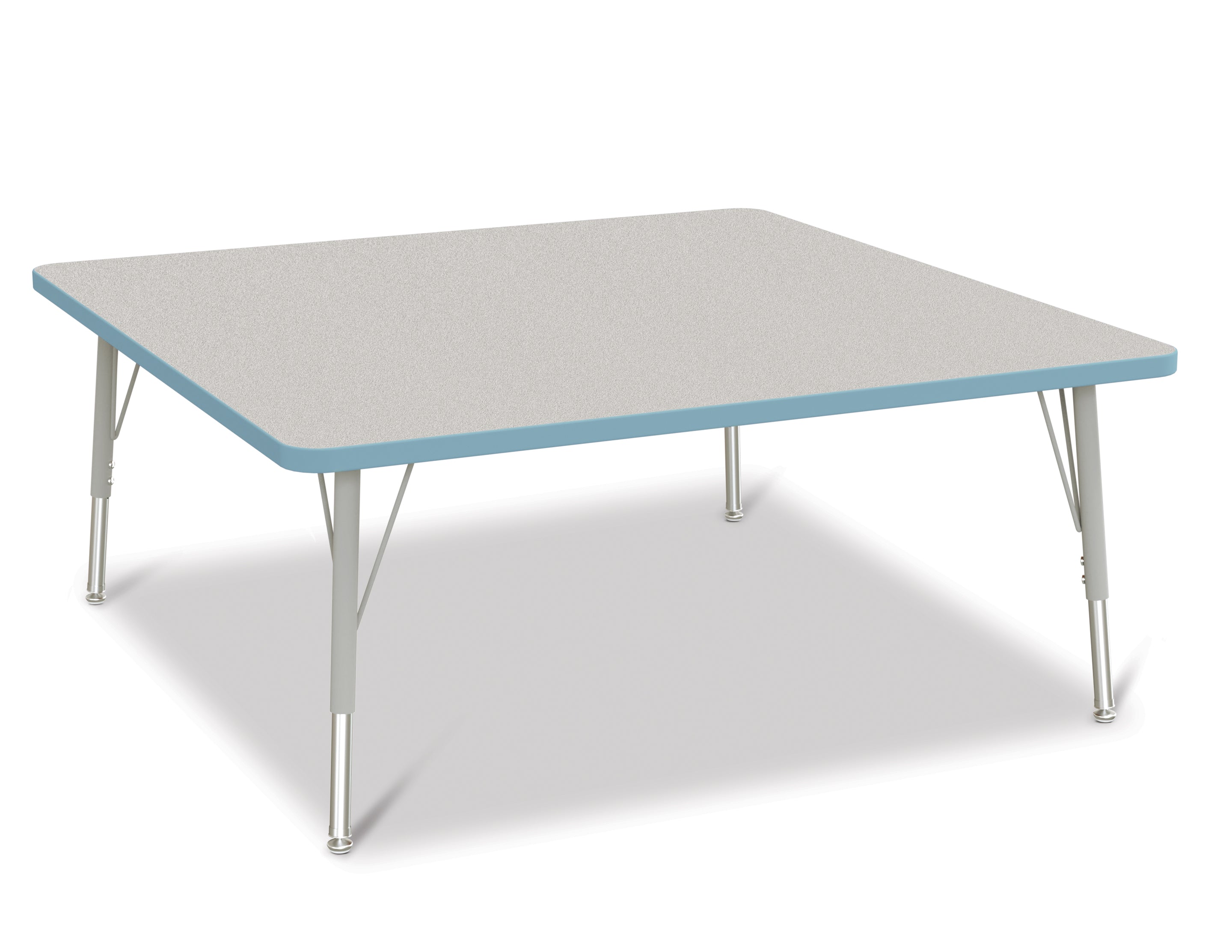 Berries® Square Activity Table - 48" X 48", E-height - Freckled Gray/Coastal Blue/Gray
