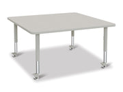 Berries® Square Activity Table - 48" X 48", Mobile - Freckled Gray/Gray/Gray