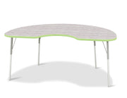 Berries® Kidney Activity Table - 48" X 72", A-height - Driftwood Gray/Key Lime/Gray