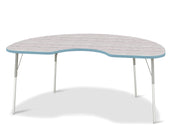 Berries® Kidney Activity Table - 48" X 72", A-height - Driftwood Gray/Coastal Blue/Gray