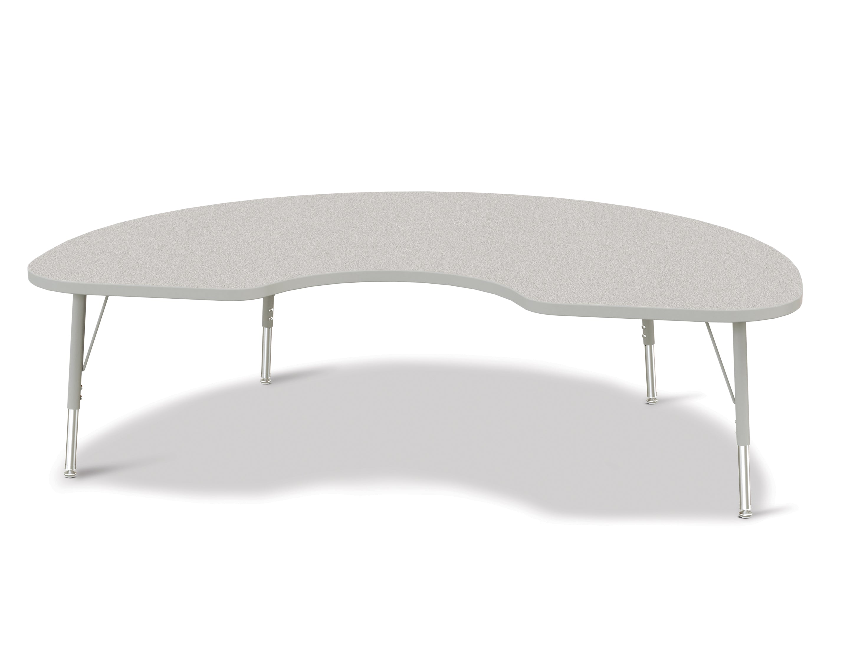 Berries® Kidney Activity Table - 48" X 72", E-height - Freckled Gray/Gray/Gray