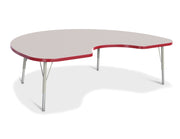 Berries® Kidney Activity Table - 48" X 72", E-height - Freckled Gray/Red/Gray