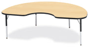 Berries® Kidney Activity Table - 48" X 72", E-height - Maple/Black/Black