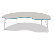 Berries® Kidney Activity Table - 48" X 72", E-height - Freckled Gray/Coastal Blue/Gray