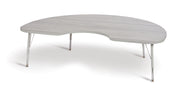 Berries® Kidney Activity Table - 48" X 72", E-height - Driftwood Gray/Gray/Gray