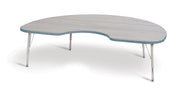 Berries® Kidney Activity Table - 48" X 72", E-height - Driftwood Gray/Coastal Blue/Gray