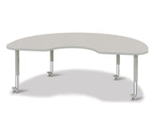 Berries® Kidney Activity Table - 48" X 72", Mobile - Freckled Gray/Gray/Gray