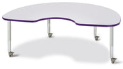 Berries® Kidney Activity Table - 48" X 72", Mobile - Freckled Gray/Purple/Gray