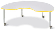 Berries® Kidney Activity Table - 48" X 72", Mobile - Freckled Gray/Yellow/Gray