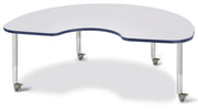 Berries® Kidney Activity Table - 48" X 72", Mobile - Freckled Gray/Navy/Gray