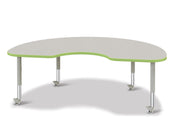 Berries® Kidney Activity Table - 48" X 72", Mobile - Freckled Gray/Key Lime/Gray