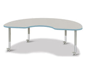 Berries® Kidney Activity Table - 48" X 72", Mobile - Freckled Gray/Coastal Blue/Gray