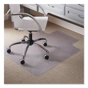 ES ROBBINS EverLife Chair Mat with Lip - Pile Carpet - 53" Length x 45" Width x 0.100" Thickness - Lip Size 12" Length x 25" Width - Vinyl - Clear - 1 Each