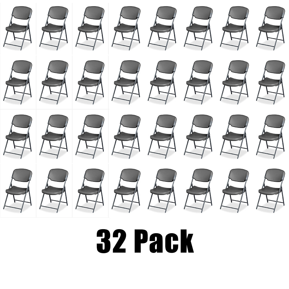 Rough n Ready® Commercial 32 Pack Folding Chair, Charcoal
