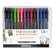 Sarasa® Gel Retractable Gel Pens, Assorted 14-Pack