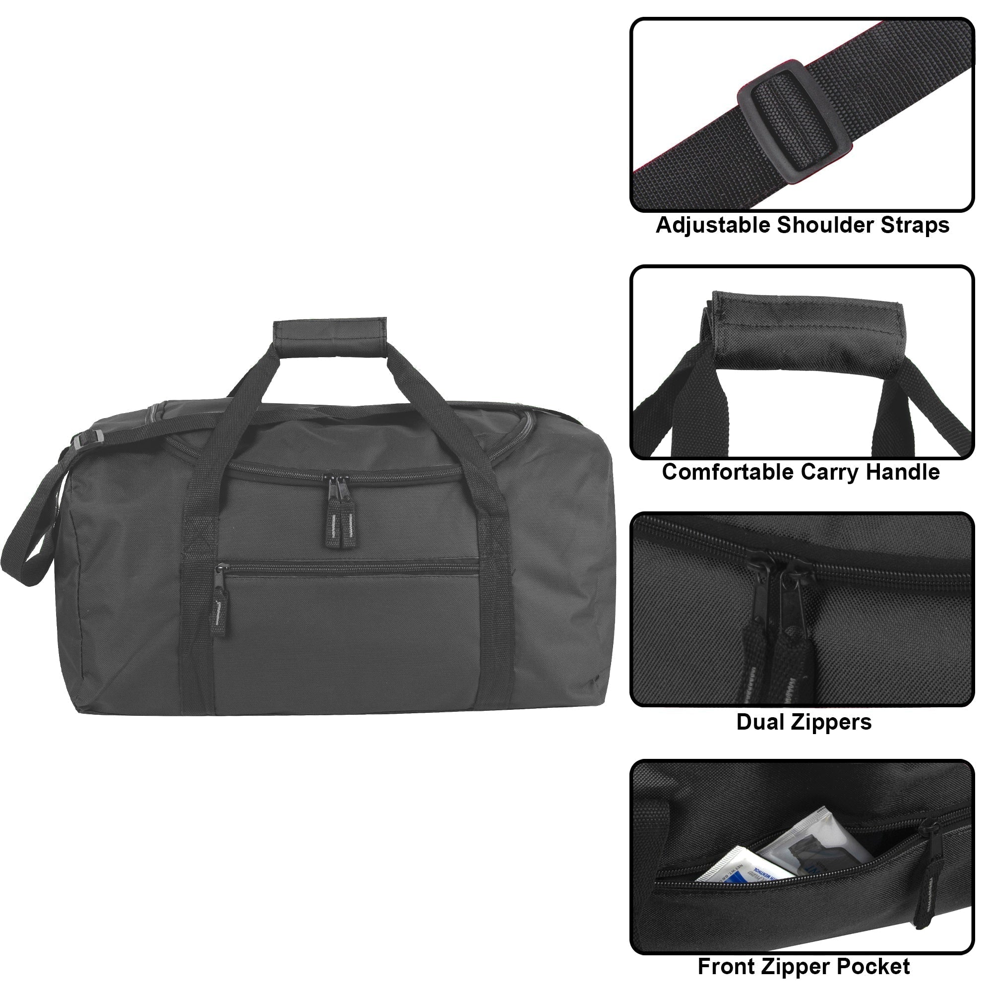 20 Inch Duffel Bag - Assorted - 24 in the Pack