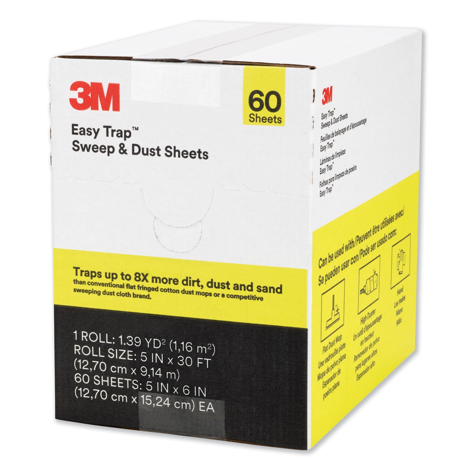3M Easy Trap Duster, 5" x 6", White, 30 ft Roll, 1 Box