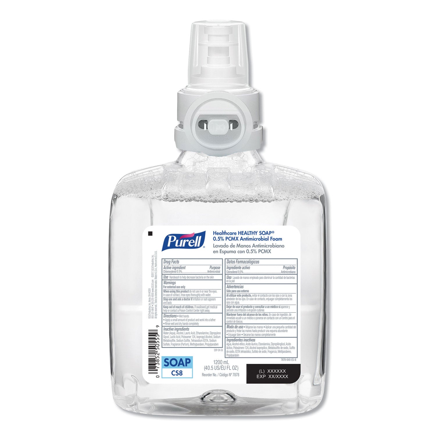 Healthcare HEALTHY SOAP 0.5% PCMX Antimicrobial Foam Refill, For CS8 Dispensers, Light Floral Scent, 1,200 mL, 2/Carton