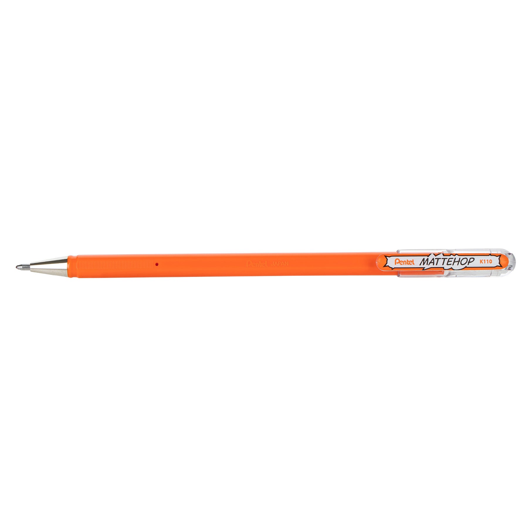 Hybrid MATTEHOP Gel Roller, 1.0mm, Matte Orange Ink, Pack of 12