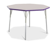Berries® Octagon Activity Table - 48" X 48", A-height - Freckled Gray/Purple/Gray