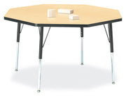 Berries® Octagon Activity Table - 48" X 48", A-height - Maple/Black/Black