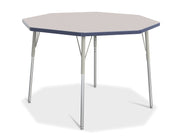 Berries® Octagon Activity Table - 48" X 48", A-height - Freckled Gray/Navy/Gray