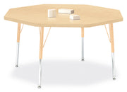 Berries® Octagon Activity Table - 48" X 48", E-height - Maple/Maple/Camel