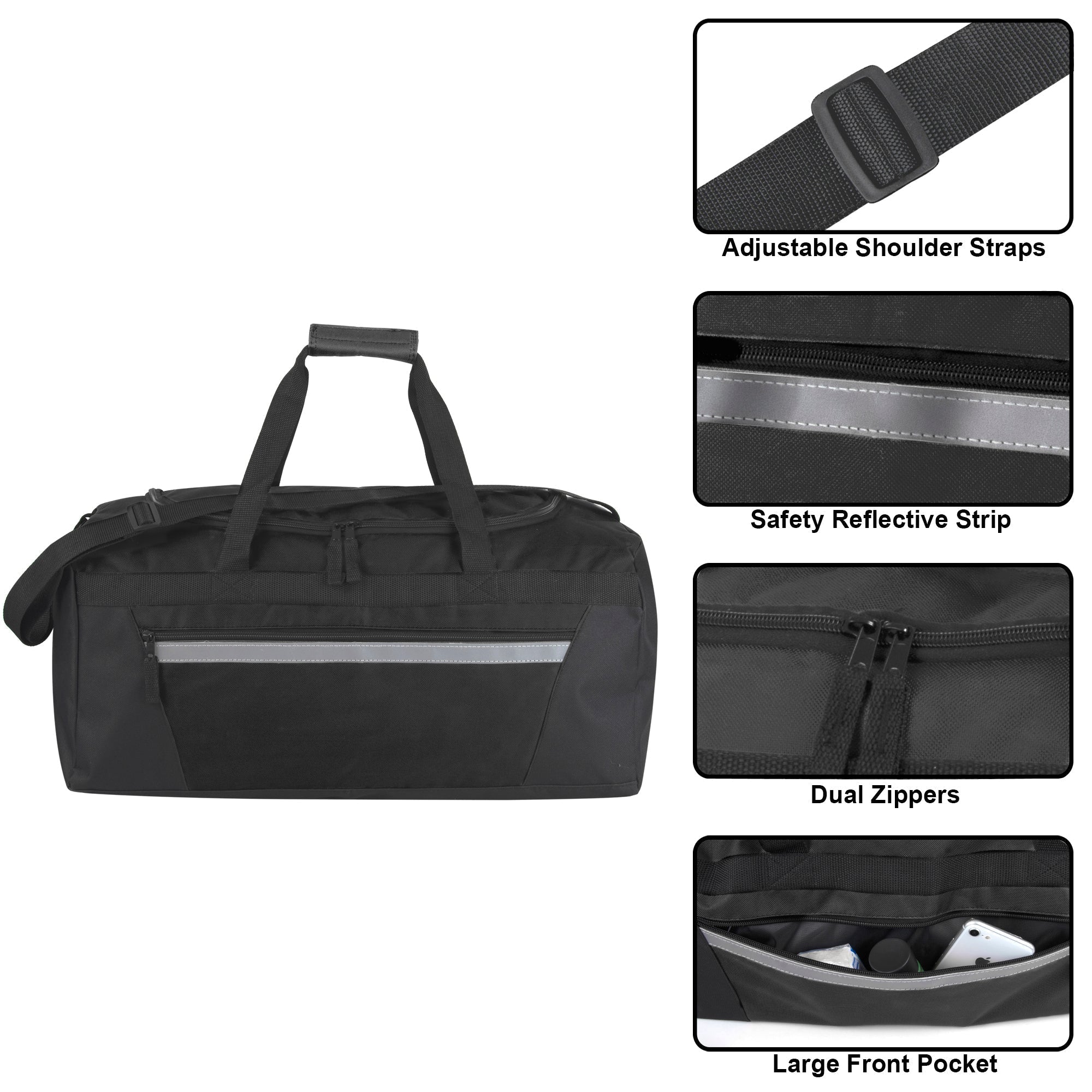 Trailmaker 22 Inch Duffle Bag - Black - 24 in the Pack