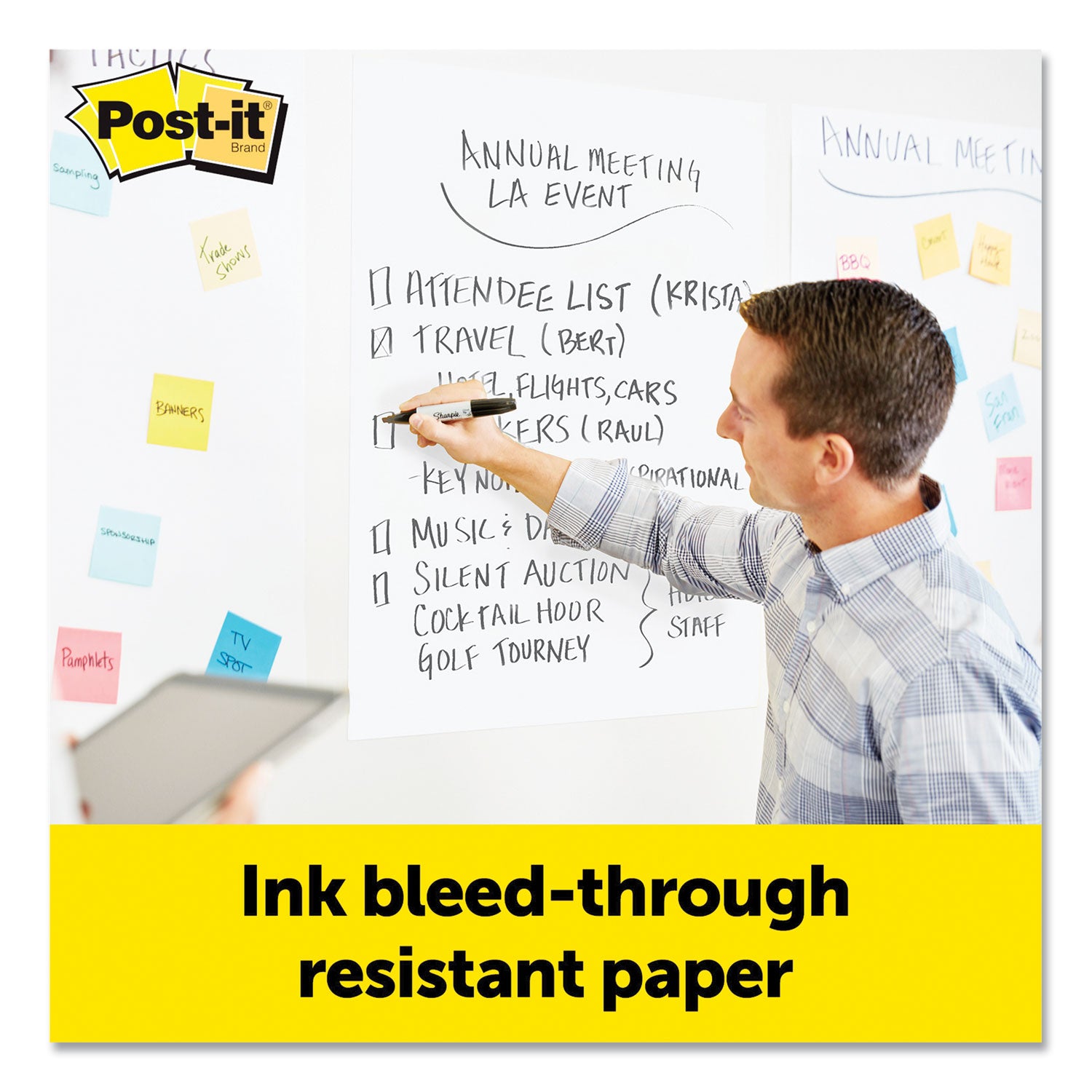 Post-it Super Sticky Easel Pad, 25" x 30", White, 8 Pack