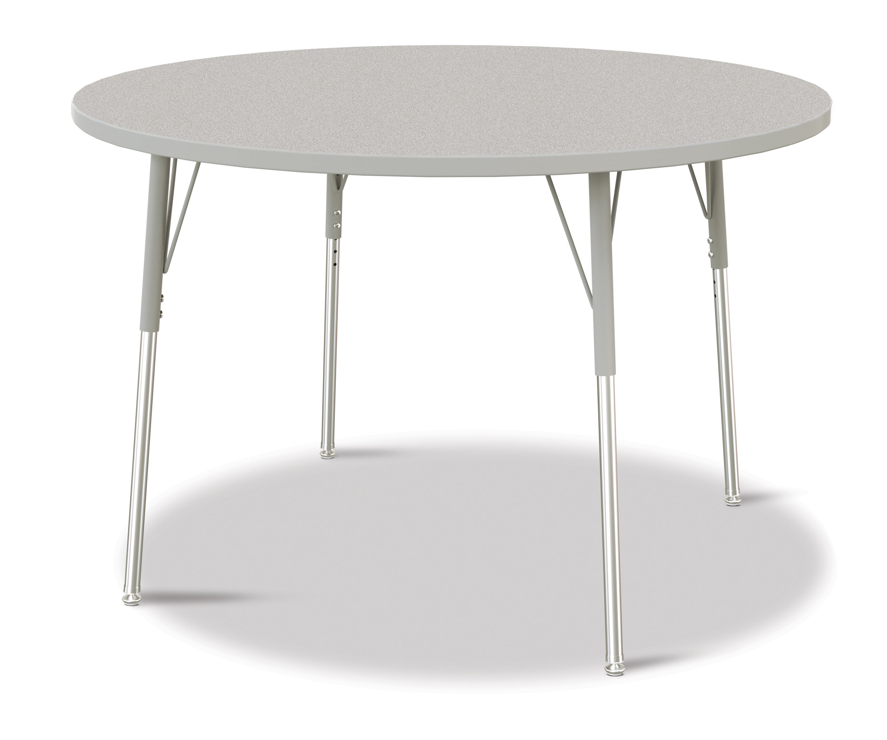 Berries® Round Activity Table - 48" Diameter, A-height - Freckled Gray/Gray/Gray