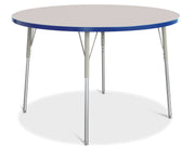Berries® Round Activity Table - 48" Diameter, A-height - Freckled Gray/Blue/Gray