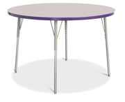 Berries® Round Activity Table - 48" Diameter, A-height - Freckled Gray/Purple/Gray