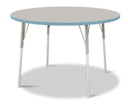 Berries® Round Activity Table - 48" Diameter, A-height - Freckled Gray/Coastal Blue/Gray
