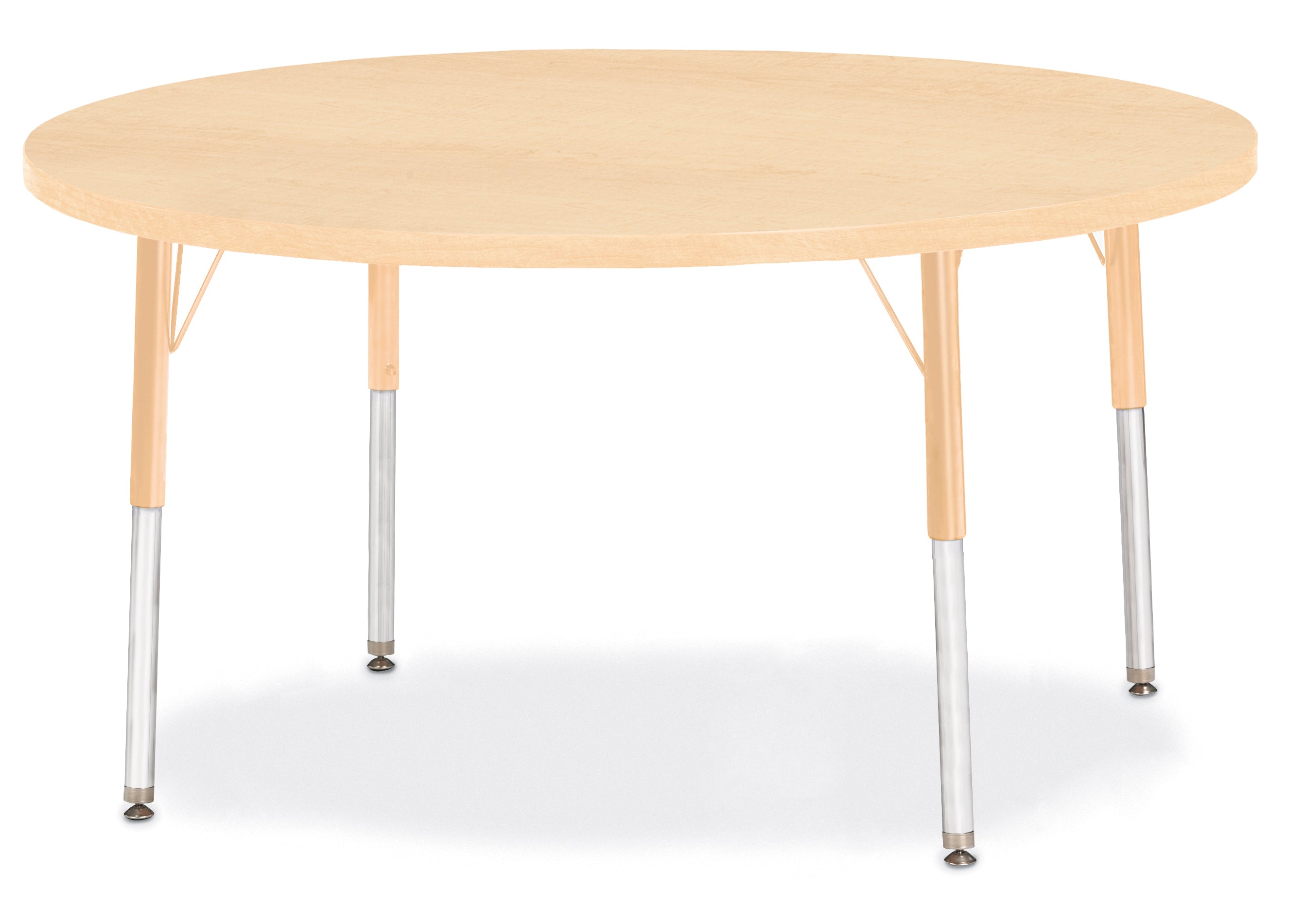Berries® Round Activity Table - 48" Diameter, A-height - Maple/Maple/Camel