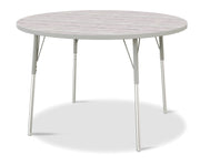 Berries® Round Activity Table - 48" Diameter, A-height - Driftwood Gray/Gray/Gray