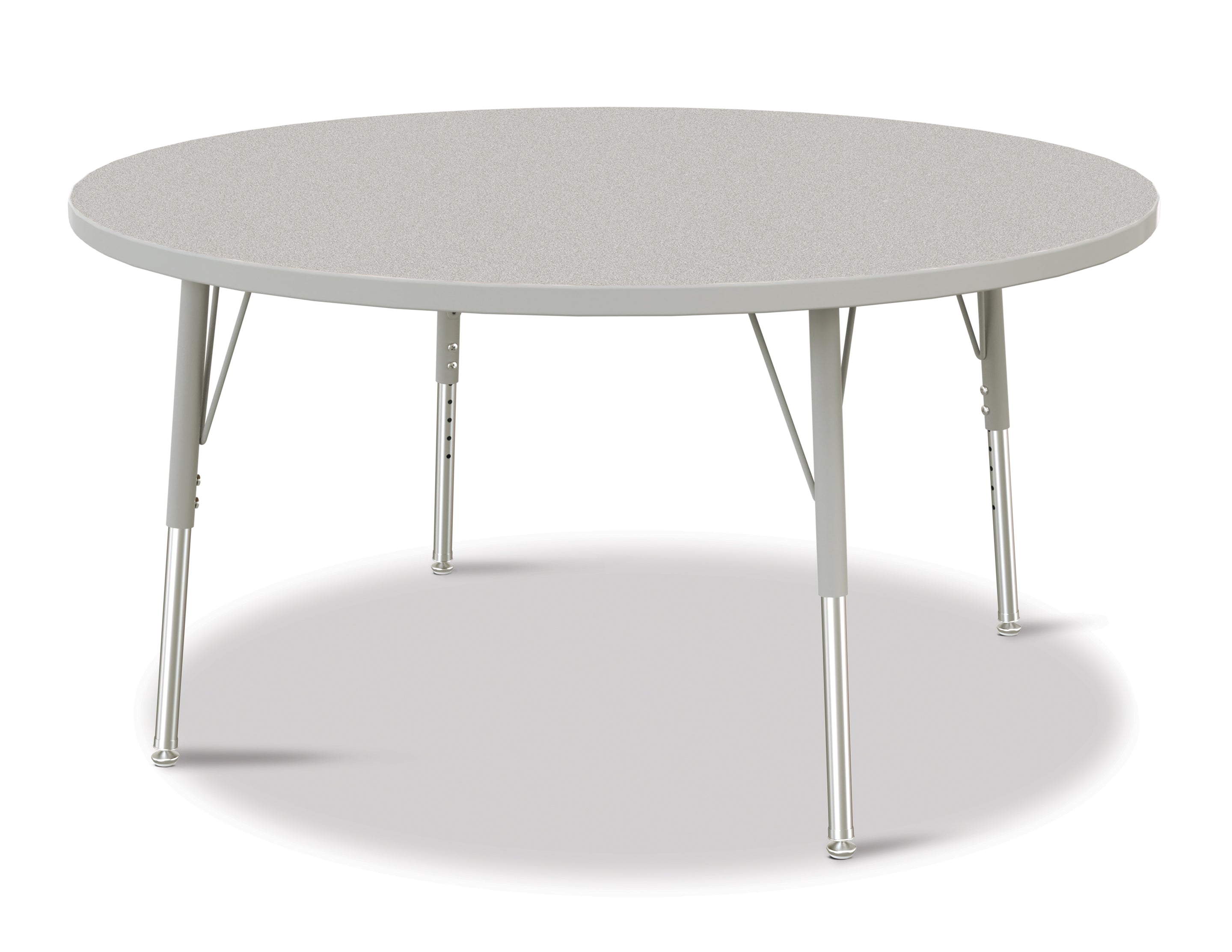 Berries® Round Activity Table - 48" Diameter, E-height - Freckled Gray/Gray/Gray