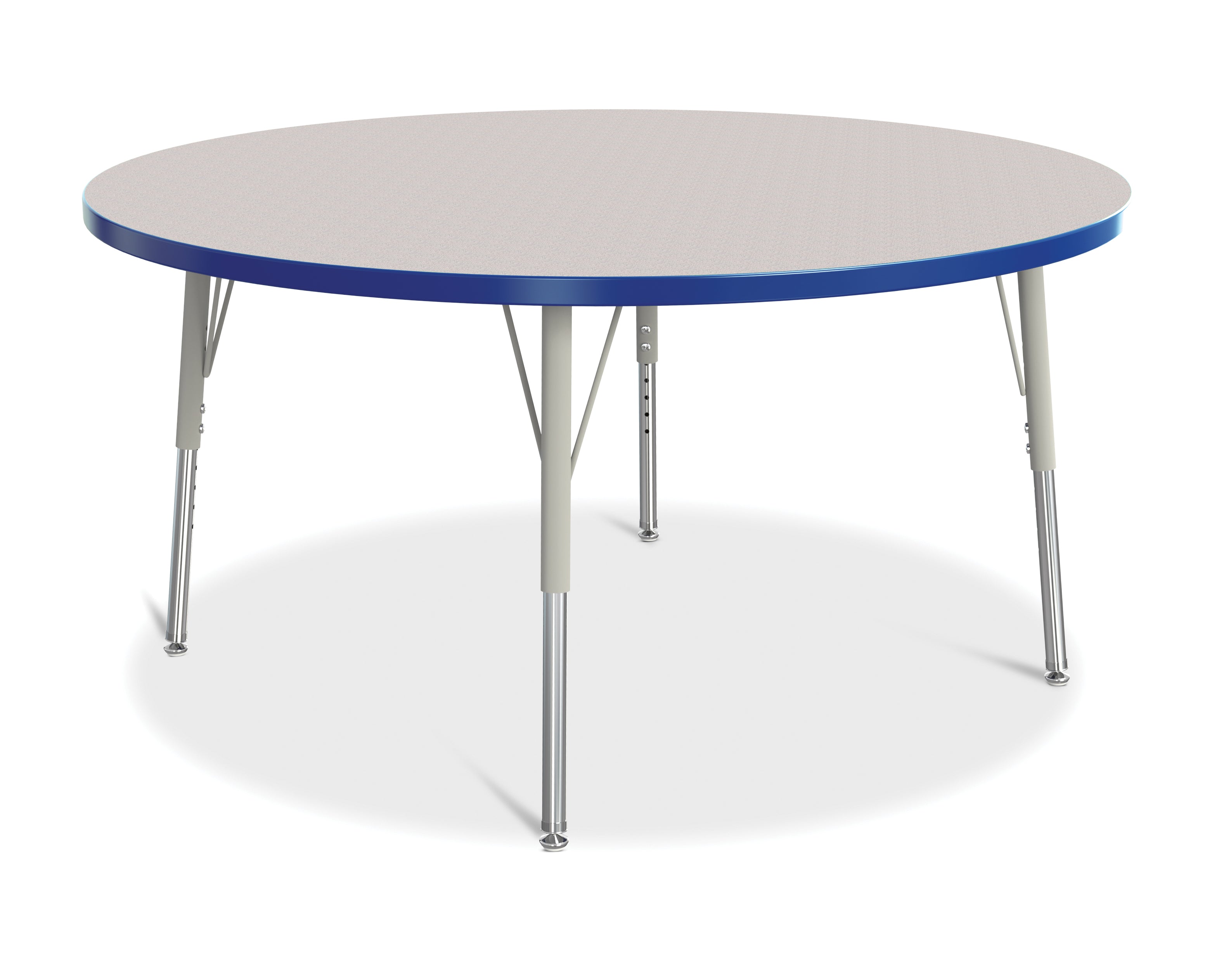 Berries® Round Activity Table - 48" Diameter, E-height - Freckled Gray/Blue/Gray