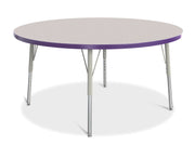 Berries® Round Activity Table - 48" Diameter, E-height - Freckled Gray/Purple/Gray